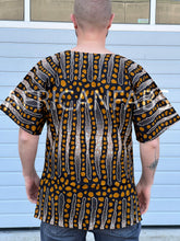 Afbeelding in Gallery-weergave laden, Brown / Black Bogolan Dashiki Shirt / Dashiki Dress - African print top - Unisex
