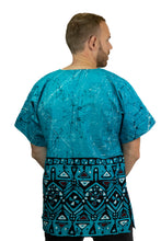 Load image into Gallery viewer, Turquoise Kampala Dashiki Shirt / Dashiki Dress - African print top
