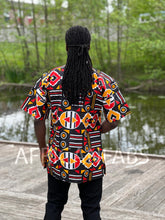 Lade das Bild in den Galerie-Viewer, Black Bogolan Dashiki Shirt / Dashiki Dress - African print top - Unisex
