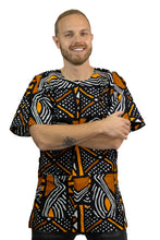 Load image into Gallery viewer, Black Bogolan Dashiki Shirt / Dashiki Dress - African print top
