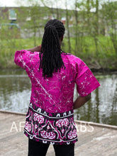 Lade das Bild in den Galerie-Viewer, Purple Dashiki Shirt / Dashiki Dress - African print top - Unisex
