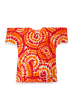 Afbeelding in Gallery-weergave laden, Oranje tie-dye Dashiki shirt / Dashiki jurk - Afrikaanse print top - Unisex
