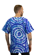 Load image into Gallery viewer, Blue Tie Dye Dashiki Shirt / Dashiki Dress - African print top
