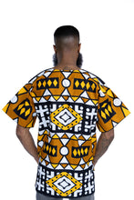 Afbeelding in Gallery-weergave laden, Mustard Samakaka Dashiki Shirt / Dashiki Dress - African print top - Unisex
