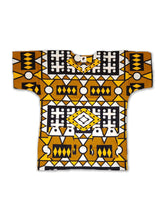 Afbeelding in Gallery-weergave laden, Mustard Samakaka Dashiki Shirt / Dashiki Dress - African print top - Unisex
