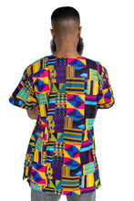 Afbeelding in Gallery-weergave laden, Multicolor kente Dashiki Shirt / Dashiki Dress - African print top - Unisex
