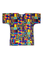 Lade das Bild in den Galerie-Viewer, Multicolor kente Dashiki Shirt / Dashiki Dress - African print top - Unisex
