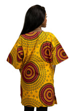 Load image into Gallery viewer, Orange Dotted Patterns Dashiki Shirt / Dashiki Dress - African print top
