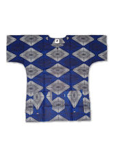 Lade das Bild in den Galerie-Viewer, Royal blue diamonds Dashiki Shirt / Dashiki Dress - African print top - Unisex
