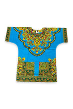 Load image into Gallery viewer, Blue Dashiki Shirt / Dashiki Dress - African print top - Unisex
