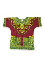 Load image into Gallery viewer, Red Dashiki Shirt / Dashiki Dress - African print top - Unisex
