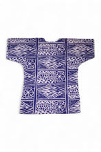 Load image into Gallery viewer, Blue Ndop Cameroon Dashiki Shirt / Dashiki Dress - African print top - Unisex
