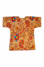 Load image into Gallery viewer, Beige &amp; Orange Botanical Flow Dashiki Shirt / Dashiki Dress - African print top - Unisex
