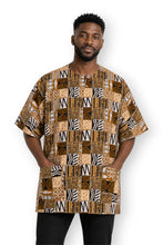 Load image into Gallery viewer, Sand Bogolan Mosaic Dashiki Shirt / Dashiki Dress - African print top - Unisex
