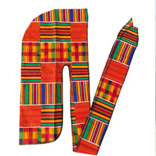 Lade das Bild in den Galerie-Viewer, Durag / Du-rag / Do-rag / Bandana - Unisex - Gelb / grün Kente
