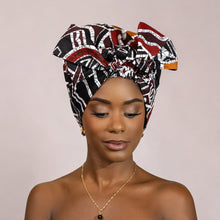 Load image into Gallery viewer, Easy headwrap - Satin lined hair bonnet - Bordeaux / black
