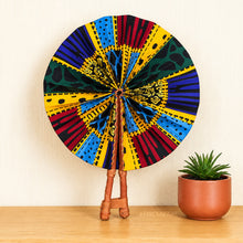 Charger l'image dans la galerie, African Hand fan - Ankara print Hand fan - Multicolor Akua
