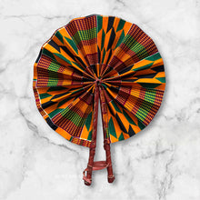 Load image into Gallery viewer, African Hand fan - Ankara print Hand fan - Osei - kente
