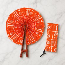 Load image into Gallery viewer, African Hand fan - Ankara print Hand fan - Kwadwo

