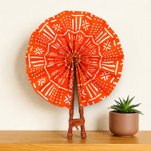 Load image into Gallery viewer, African Hand fan - Ankara print Hand fan - Kwadwo
