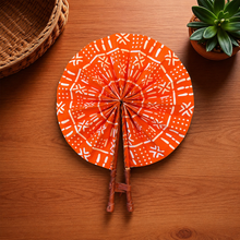 Load image into Gallery viewer, African Hand fan - Ankara print Hand fan - Kwadwo

