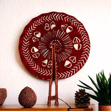 Load image into Gallery viewer, African Hand fan - Ankara print Hand fan - Bagyina - Red
