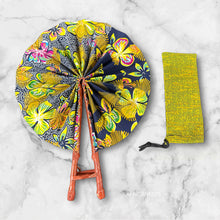 Load image into Gallery viewer, African Hand fan - Ankara print Hand fan - Didi - Yellow
