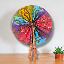 Load image into Gallery viewer, African Hand fan - Ankara print Hand fan - Bobo - Multi color
