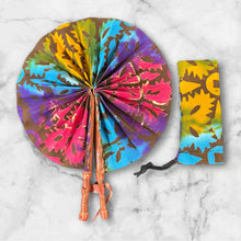 Load image into Gallery viewer, African Hand fan - Ankara print Hand fan - Bobo - Multi color

