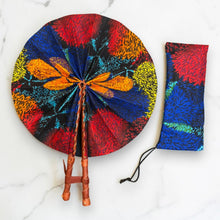 Load image into Gallery viewer, African Hand fan - Ankara print Hand fan - Multicolor Darko
