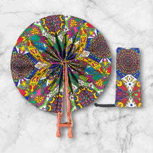 Charger l'image dans la galerie, African Hand fan - Ankara print Hand fan - Multicolor Kehinde
