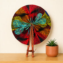 Load image into Gallery viewer, African Hand fan - Ankara print Hand fan - Multicolor Darko
