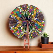 Charger l'image dans la galerie, African Hand fan - Ankara print Hand fan - Multicolor Kehinde
