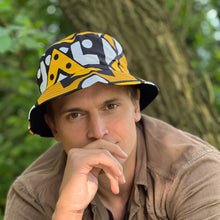 Load image into Gallery viewer, Bucket hat / Fisherman hat with African print - Mustard Samakaka - Kids &amp; Adults sizes (Unisex)

