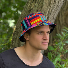 Afbeelding in Gallery-weergave laden, Bucket hat / Fisherman hat with African print - Multi color Kente - Kids &amp; Adults sizes (Unisex)
