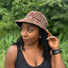 Load image into Gallery viewer, Bucket hat / Fisherman hat with African print - Brown Bogolan - Kids &amp; Adults sizes (Unisex)
