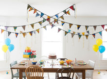 Load image into Gallery viewer, African print Bunting Flags / Fabric Garlands - Black ribbon - 10 meters
