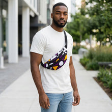 Afbeelding in Gallery-weergave laden, Afrikaanse print heuptas - Paarse samakaka - Ankara heuptas / bum bag / festival tas met verstelbare band
