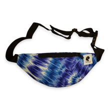 Load image into Gallery viewer, African Print Fanny Pack - Blue Tie Dye - Ankara Waist Bag / Bum bag / Festival Bag
