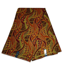 Lade das Bild in den Galerie-Viewer, 6 Yards - Afrikanischer Druckstoff - Exklusive verzierte Glitzereffekte 100% Baumwolle - GL-4002 Braun Gold
