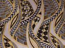 Lade das Bild in den Galerie-Viewer, 6 Yards - Afrikanischer Druckstoff - Exklusive verzierte Glitzereffekte 100% Baumwolle - GL-4005 Weiß Gold
