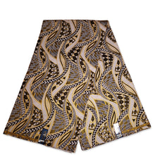 Lade das Bild in den Galerie-Viewer, 6 Yards - Afrikanischer Druckstoff - Exklusive verzierte Glitzereffekte 100% Baumwolle - GL-4005 Weiß Gold
