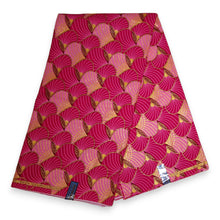 Lade das Bild in den Galerie-Viewer, 6 Yards - Afrikanischer Druckstoff - Exklusive verzierte Glitzereffekte 100% Baumwolle - GL-4010 Pink Gold
