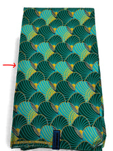Load image into Gallery viewer, 6 Yards - African print fabric - Exclusive Embellished Glitter effects 100% cotton - GL-4014 Green Gold (Important: please read)
