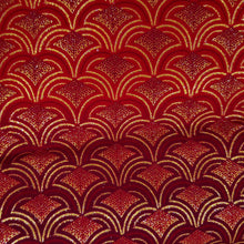 Afbeelding in Gallery-weergave laden, 6 Yards - Afrikaanse printstof - Exclusieve versierde glittereffecten 100% katoen - GL-4022 Rood Goud
