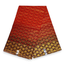 Afbeelding in Gallery-weergave laden, 6 Yards - Afrikaanse printstof - Exclusieve versierde glittereffecten 100% katoen - GL-4022 Rood Goud
