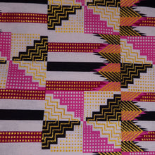 Afbeelding in Gallery-weergave laden, 6 Yards - Afrikaanse printstof - Exclusieve versierde glittereffecten 100% katoen - GL-4050 Roze Goud Kente
