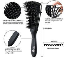 Load image into Gallery viewer, 10 pieces - Afabs® Detangler brush | Detangling brush | Comb for curls | Afro hair brush | Black
