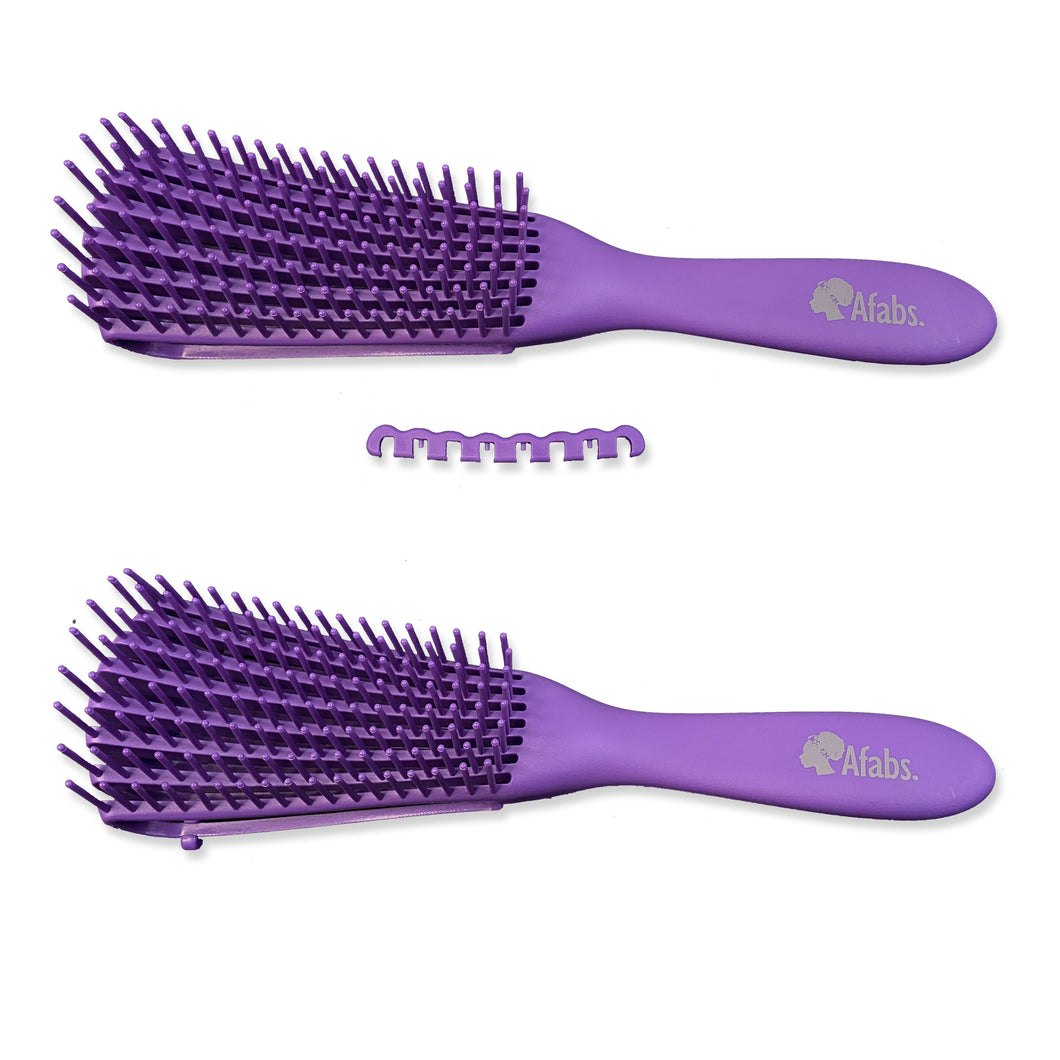 10 pieces - Afabs® Detangler brush | Detangling brush | Comb for curls | Afro hair brush | Purple