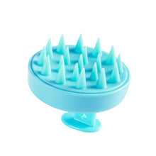 Load image into Gallery viewer, Scalp massager - silicone hair brush - scalp brush - massage brush - head massager - Light blue
